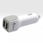 Wholesale Universal Dual Car Power Smart Adapter Charger 2.1A (White)